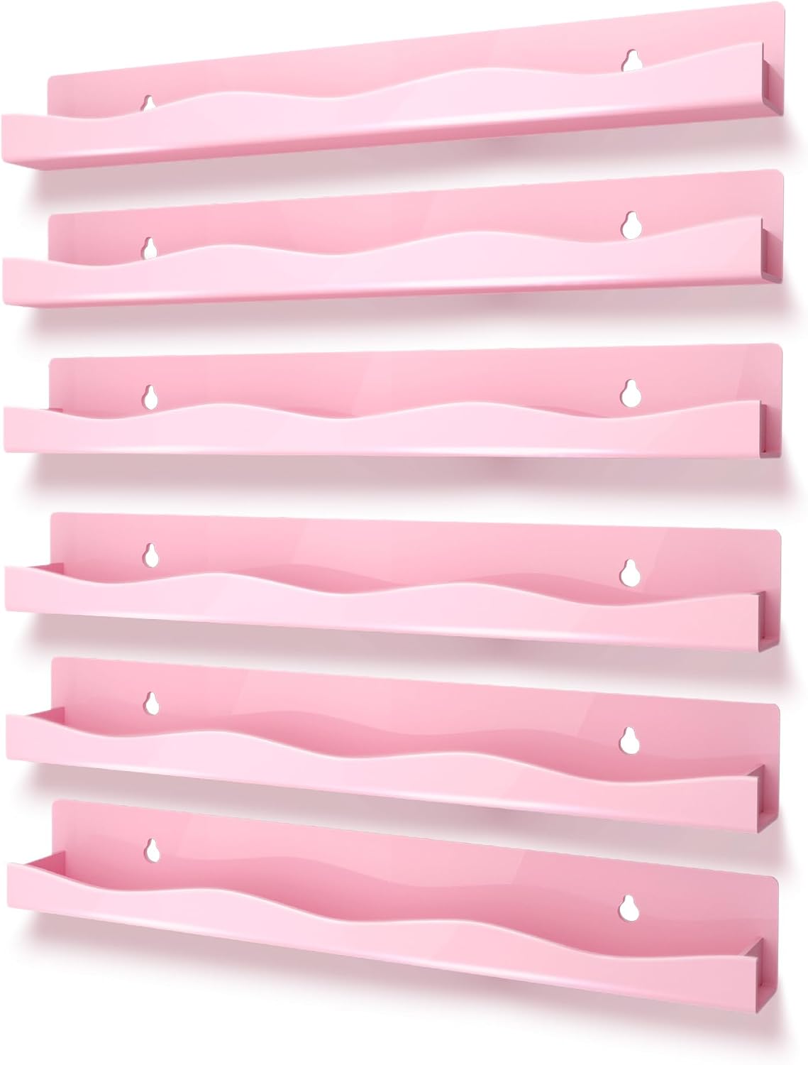 15-inch wall nail polish rack — Pink Acrylic Shelves