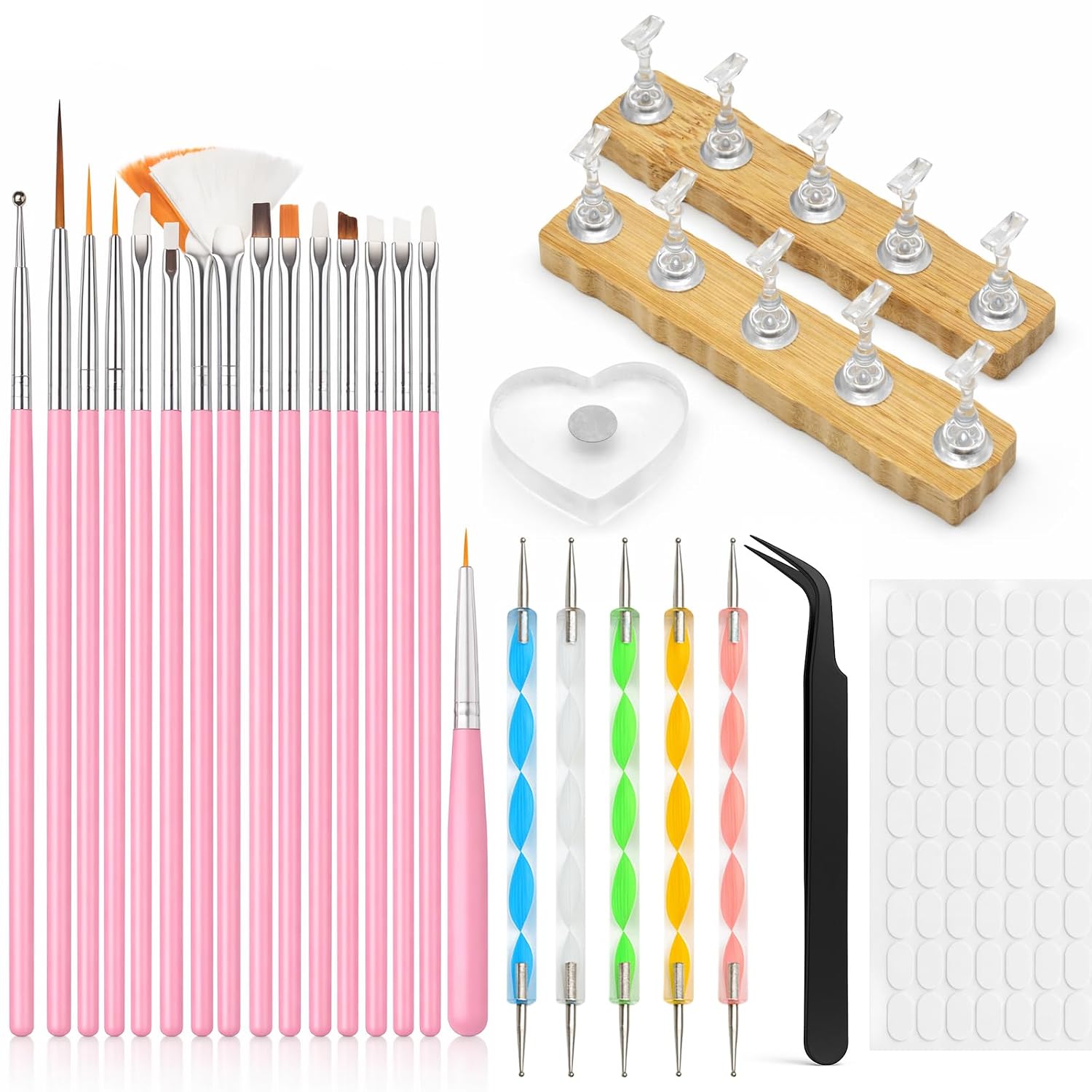 nail art tools kit — 15 Brushes, Dotting Pens & Holders