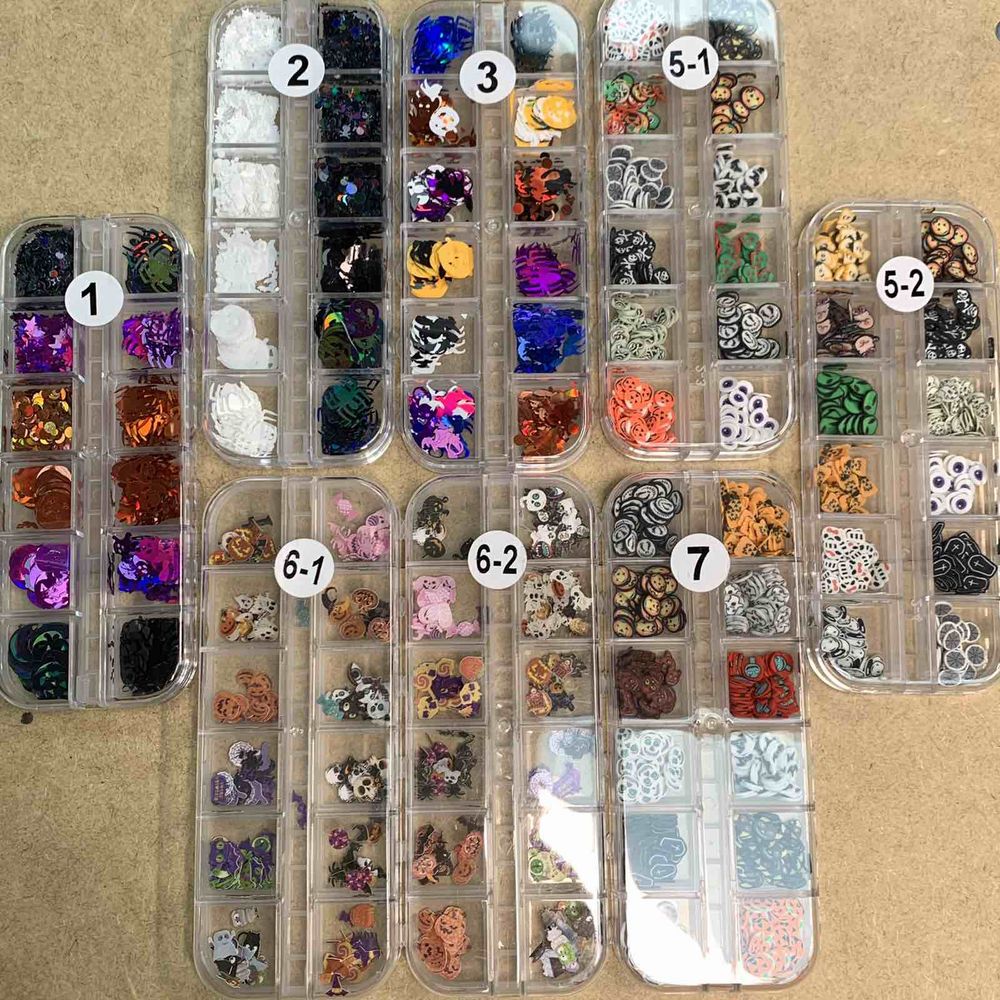 Halloween nail glitter sequins cases - 10