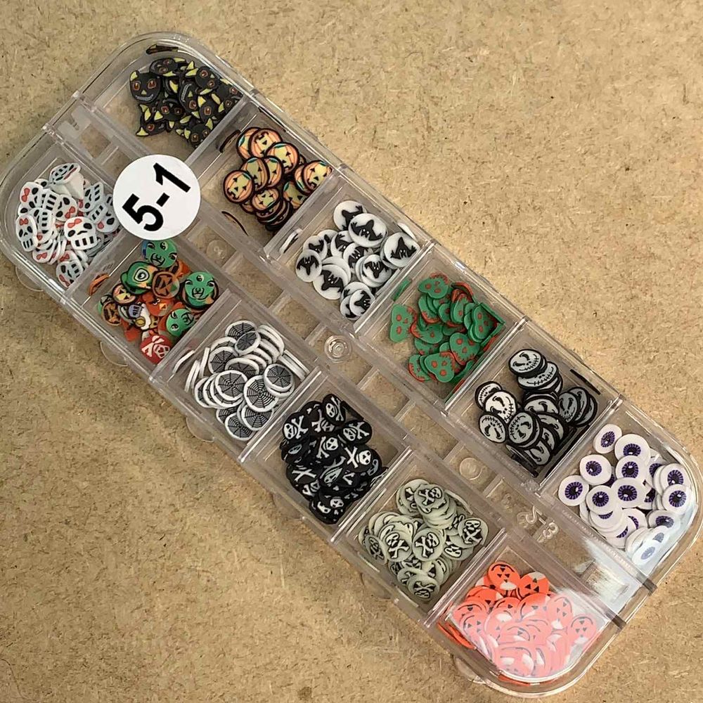 Halloween nail glitter sequins cases - 5