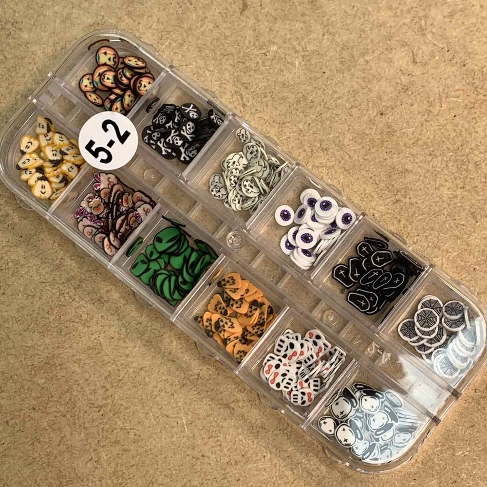 Halloween nail glitter sequins cases - 6