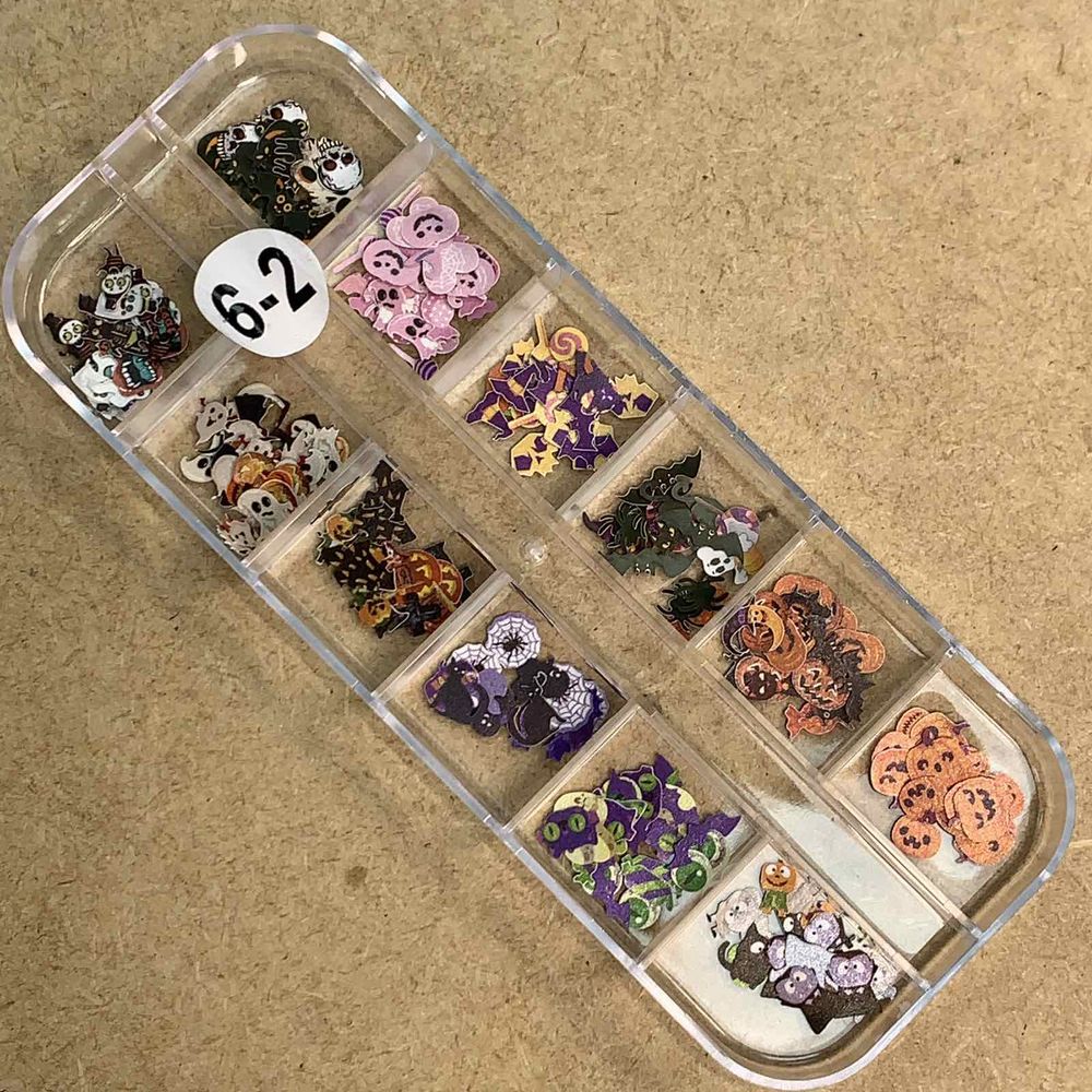 Halloween nail glitter sequins cases - 8