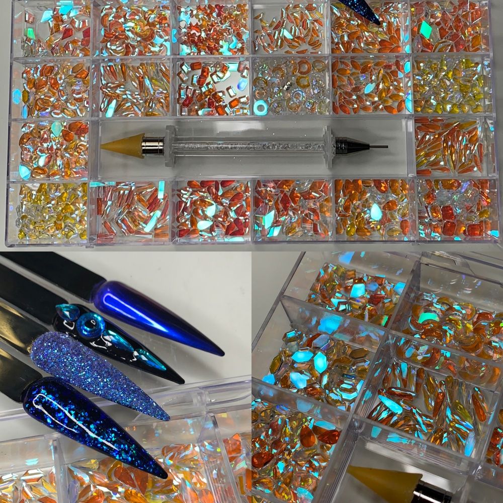 Iridescent Blue Nail Rhinestones: 1000-Piece Buyer Guide